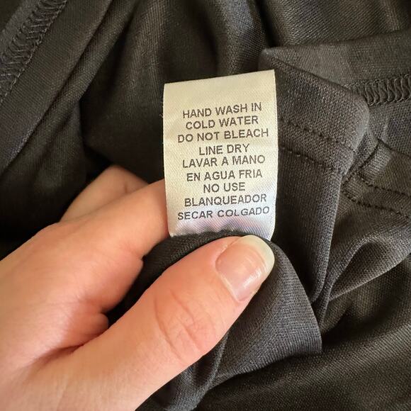 Entro Black Tassel Halter Ruched Maxi Dress L Crinkle Gauze, Lined, Style D16680 - Picture 10 of 10